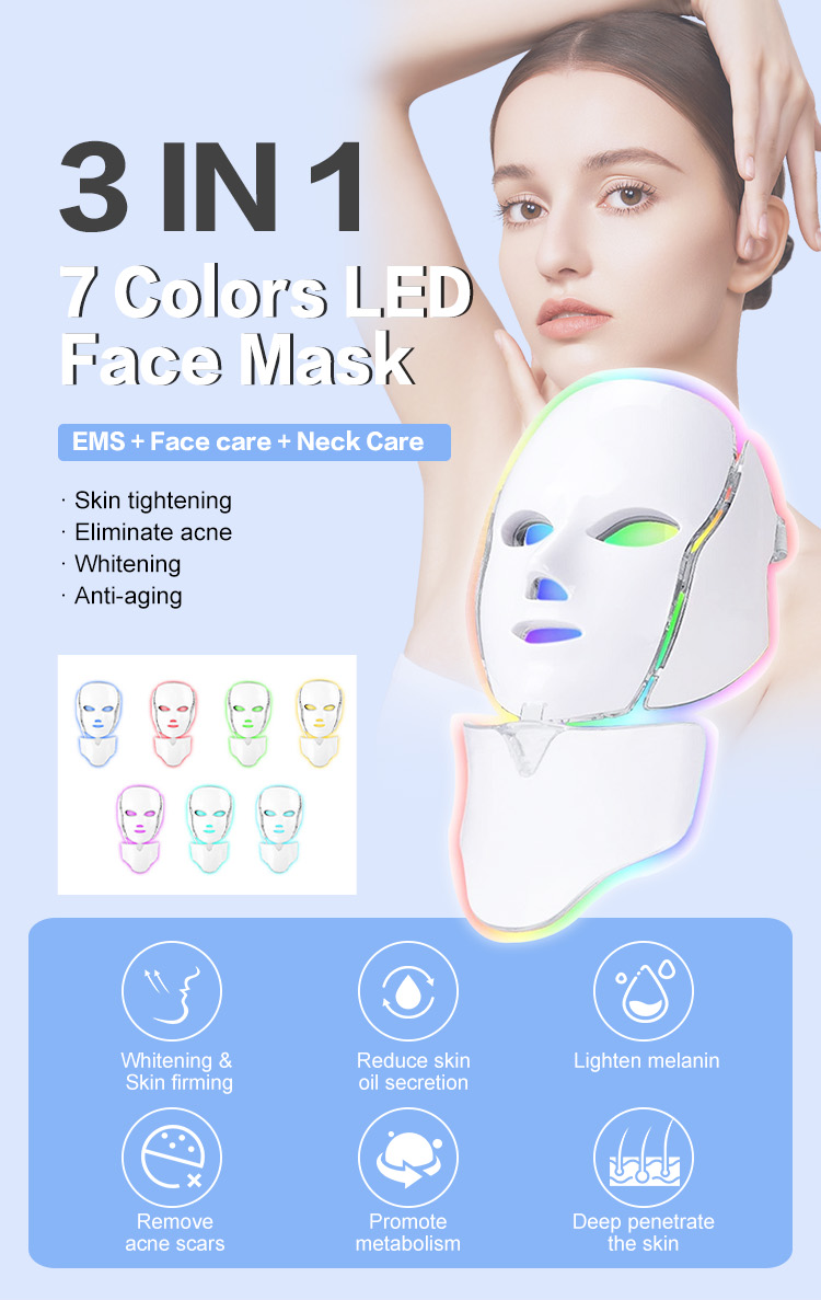 7 color led face mask price