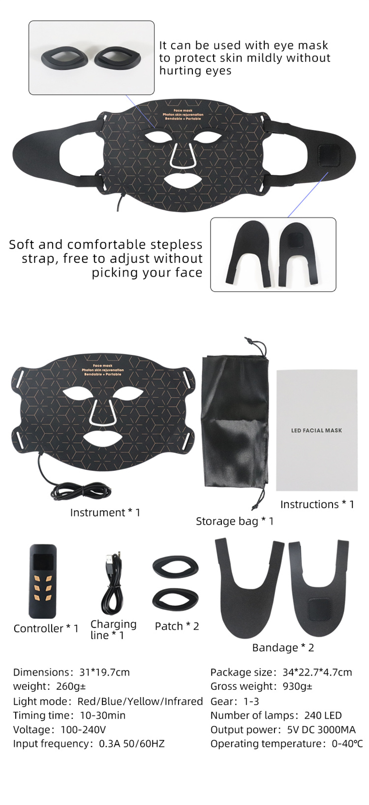 professional led light therapy mask benefits