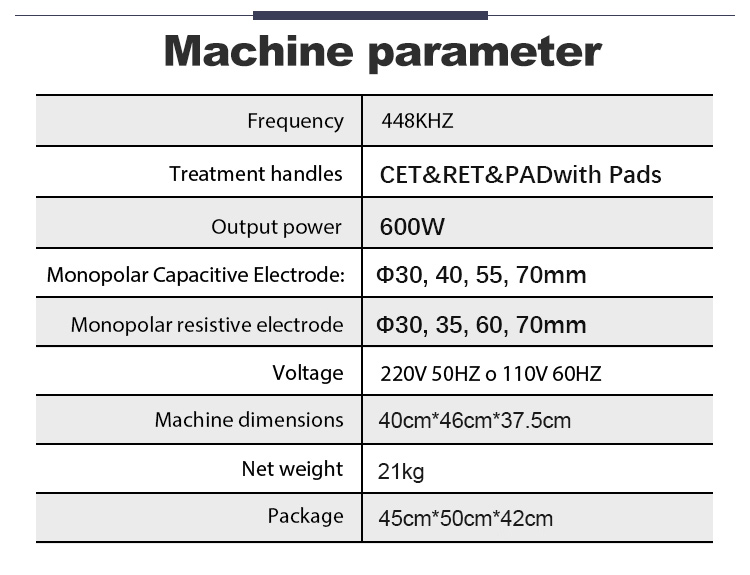 448k Tecar therapy machine