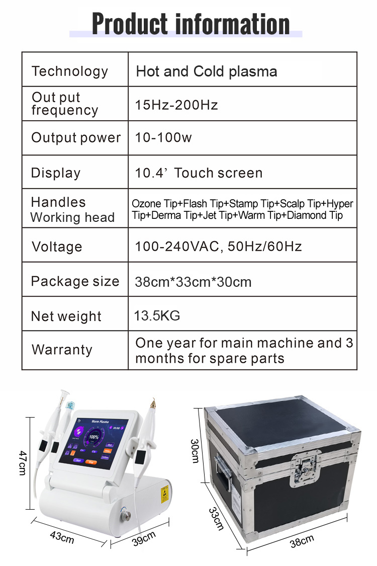 9 in 1 warm  cold plasma